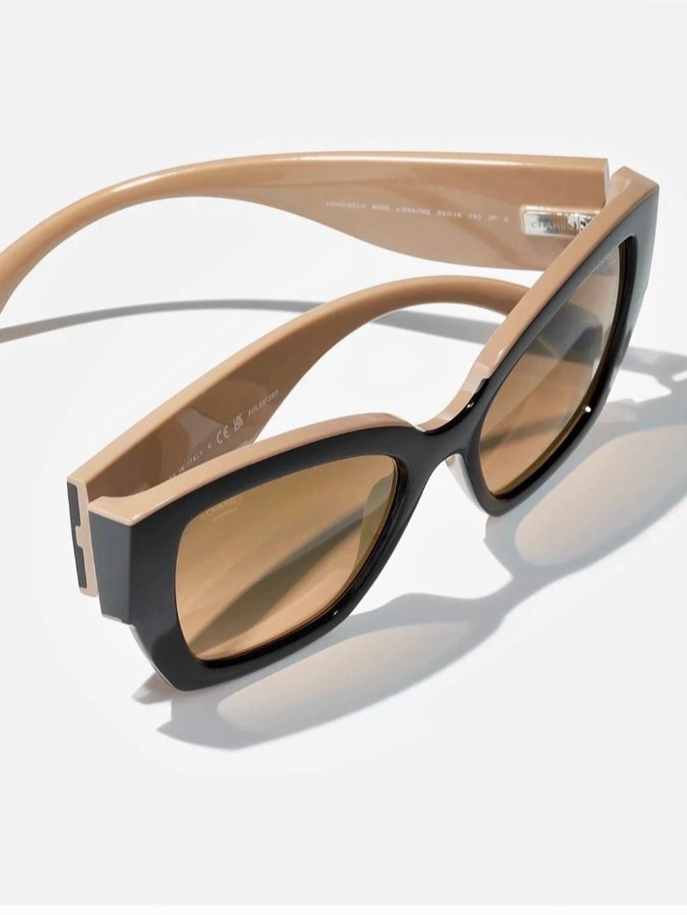 Chanel CC Butterfly Sunglasses 5414 Black & Beige
